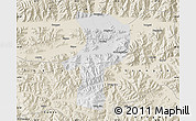 Physical Map of Bainang, shaded relief outside