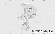 Physical Map of Bainang, single color outside
