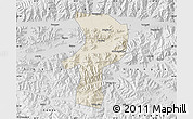 Shaded Relief Map of Bainang, physical outside
