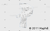 Silver Style Map of Bainang, single color outside
