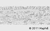 Physical Panoramic Map of Bainang, desaturated