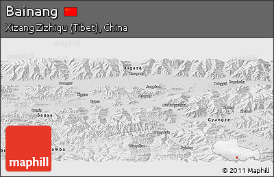 Physical Panoramic Map of Bainang