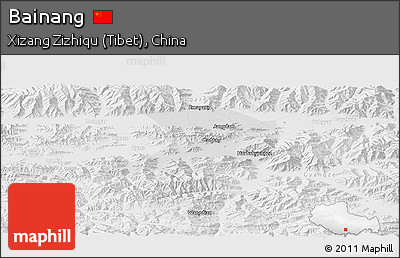 Physical Panoramic Map of Bainang, lighten