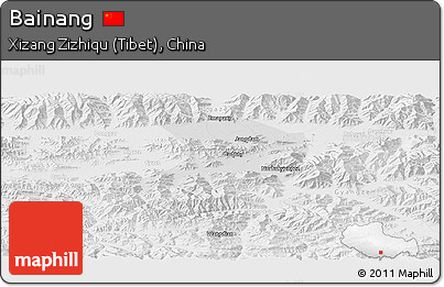 Physical Panoramic Map of Bainang, lighten