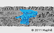 Political Panoramic Map of Bainang, desaturated