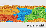 Political Panoramic Map of Bainang