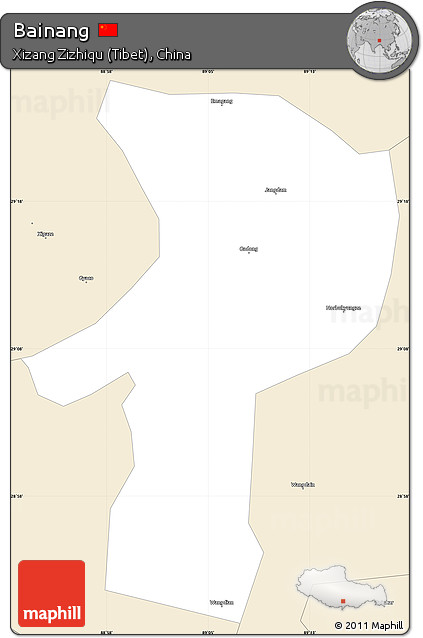 Classic Style Simple Map of Bainang