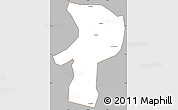 Gray Simple Map of Bainang, cropped outside