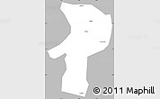 Gray Simple Map of Bainang, single color outside