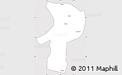 Silver Style Simple Map of Bainang, cropped outside