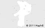 Silver Style Simple Map of Bainang
