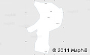 Silver Style Simple Map of Bainang, single color outside