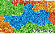 Political 3D Map of Banbar