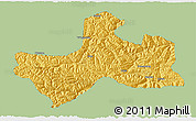 Savanna Style 3D Map of Banbar, single color outside