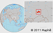 Gray Location Map of Banbar