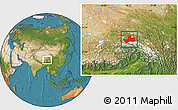 Satellite Location Map of Banbar