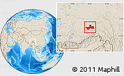 Shaded Relief Location Map of Banbar