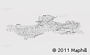 Physical Panoramic Map of Banbar, cropped outside