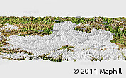 Physical Panoramic Map of Banbar, satellite outside