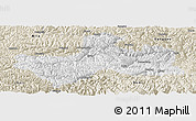 Physical Panoramic Map of Banbar, shaded relief outside