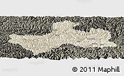 Shaded Relief Panoramic Map of Banbar, darken