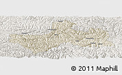 Shaded Relief Panoramic Map of Banbar, lighten