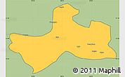 Savanna Style Simple Map of Banbar, cropped outside