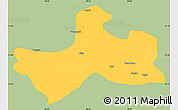 Savanna Style Simple Map of Banbar, single color outside