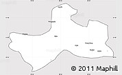 Silver Style Simple Map of Banbar, cropped outside