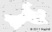 Silver Style Simple Map of Banbar