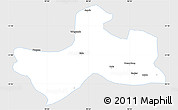 Silver Style Simple Map of Banbar, single color outside