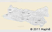 Classic Style 3D Map of Baqen, single color outside