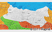 Physical 3D Map of Baqen, political outside