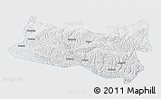 Physical 3D Map of Baqen, single color outside