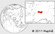 Blank Location Map of Baqen