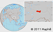 Gray Location Map of Baqen