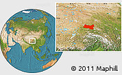 Satellite Location Map of Baqen