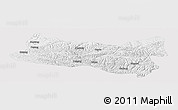 Physical Panoramic Map of Baqen, cropped outside
