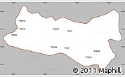 Gray Simple Map of Baqen, cropped outside