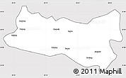 Silver Style Simple Map of Baqen, cropped outside
