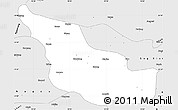 Silver Style Simple Map of Biru