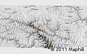 Physical 3D Map of Bomi, semi-desaturated