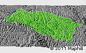 Political 3D Map of Bomi, desaturated