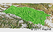 Political 3D Map of Bomi, satellite outside