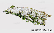 Satellite 3D Map of Bomi, cropped outside