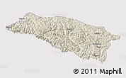 Shaded Relief 3D Map of Bomi, cropped outside