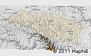Shaded Relief 3D Map of Bomi, physical outside