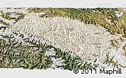Shaded Relief 3D Map of Bomi, satellite outside