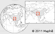 Blank Location Map of Bomi, highlighted country, within the entire country