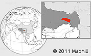 Blank Location Map of Bomi, highlighted country, highlighted parent region